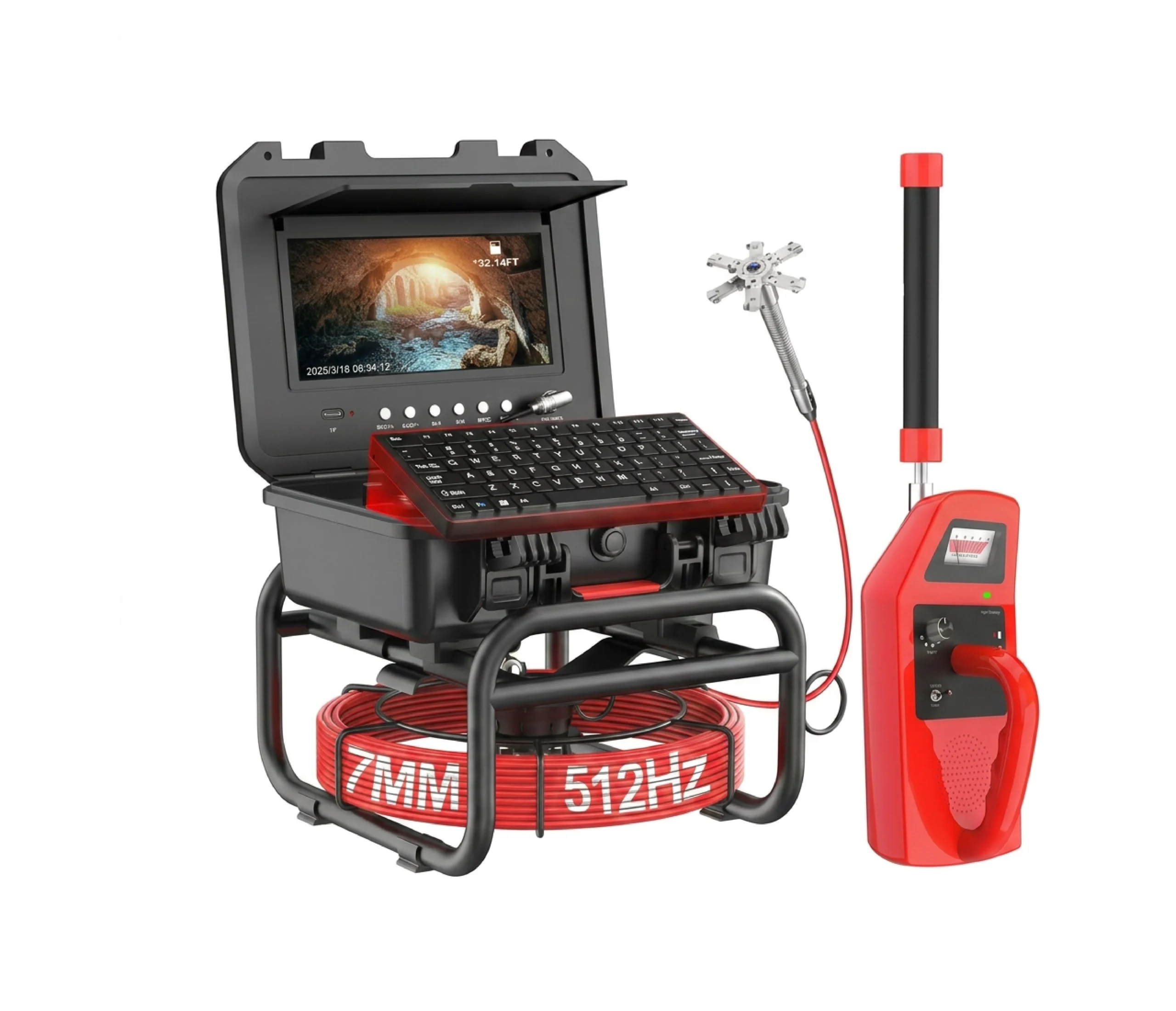 State-of-the-art sewer scope camera and live monitor feed